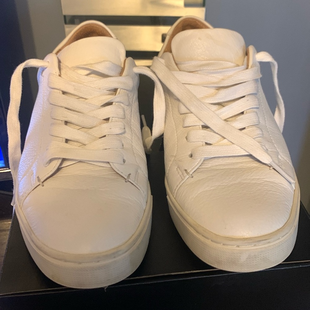 Frye white leather sneakers size 7.5